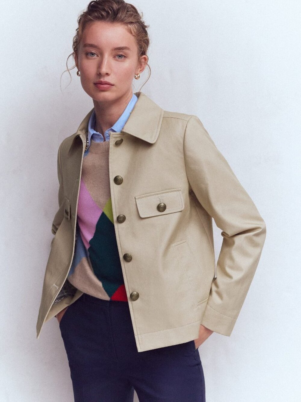 NWT BODEN Gloucester Mac in Cappuccino